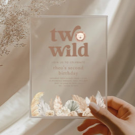 Dos Wild Retro Neutral Sale Invitación al Cumpleañ