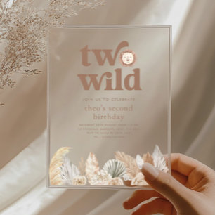 Dos Wild Retro Neutral Sale Invitación al Cumpleañ