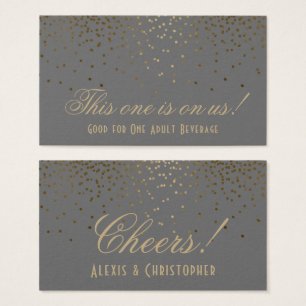 Dosis de oro en boletos de Boda gris