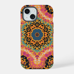 Dot Mandala Azul rosa Negro y Amarillo