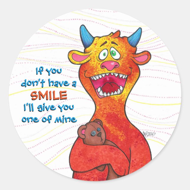 Dot the Monster, pegatina (Anverso)