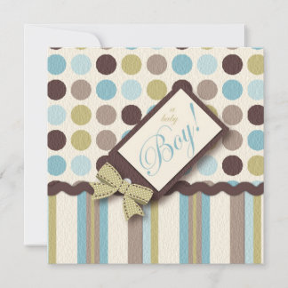 Dots and Stripes Invitaciones a la ducha para bebé