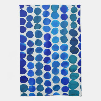 Dots Kitchel Toalla en azul