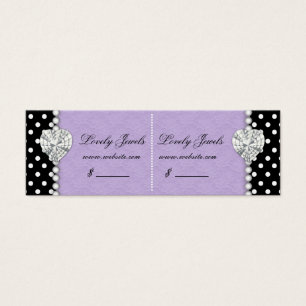 Dots Pearl Lace Jewels etiqueta de precio púrpura 