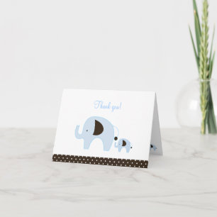 Dottie Blue Elephant Folded Gracias notas