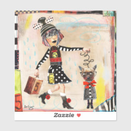 Dottie y su mini yo - Pegatina de arte