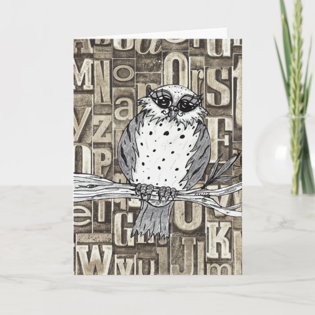 Dotty la tarjeta de saludo Owl 1 (Anverso)