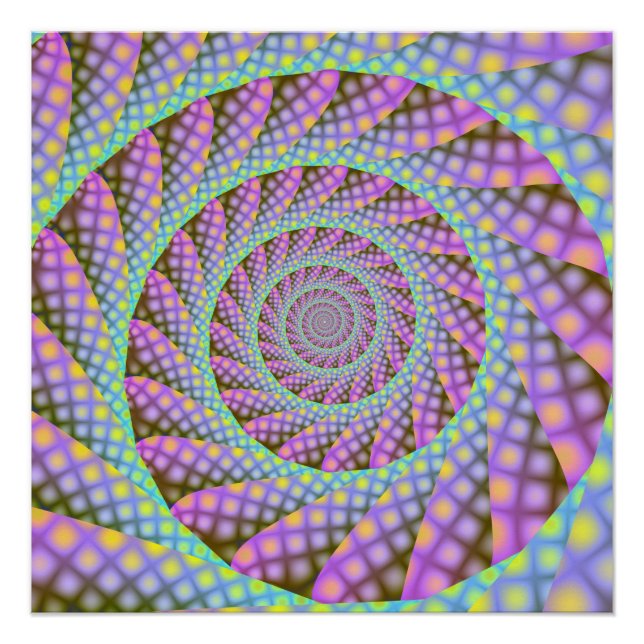 Dotty Spiral Zazzle Perfect Poster (Anverso)