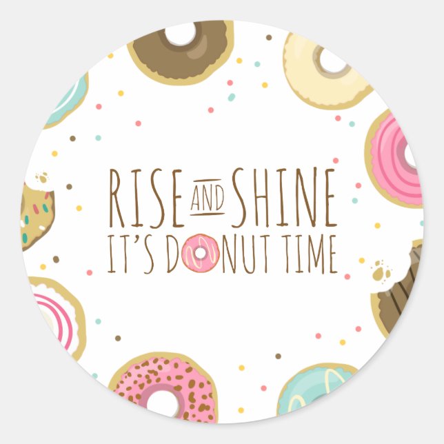 Doughnut del Sello para sobres Topper de la fiesta (Anverso)