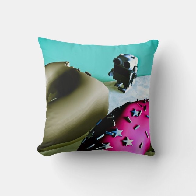 Doughnut y Robot de juguete 02 almohadas MoJo nort (Anverso)