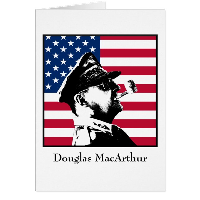 Douglas MacArthur y la bandera de los E.E.U.U. (Frente)