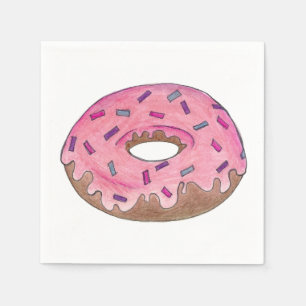 Douglas rosadas de Donut con servilleta de rociado