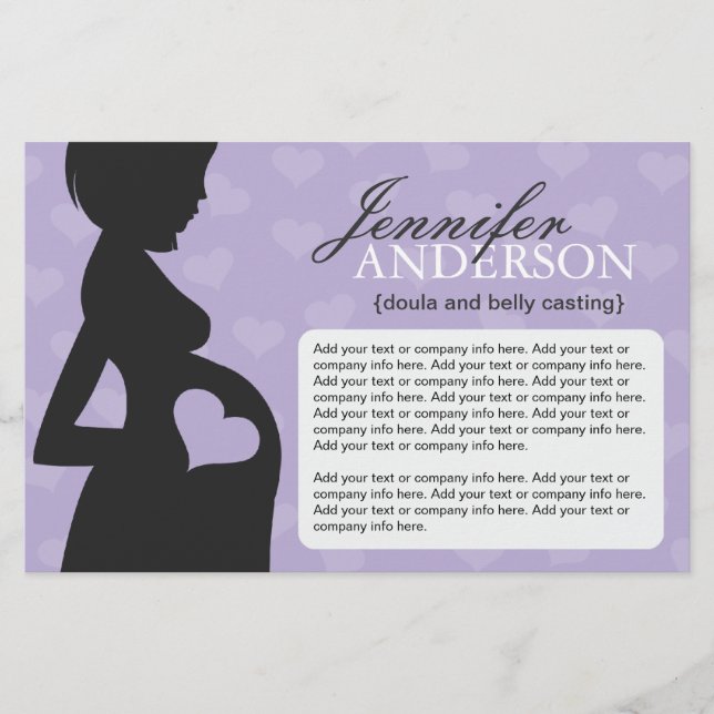 Doula, Comadrona, Belly Casting Flyer (Frente)