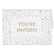 Dove Confetti Watercolor Dots Birthday Invite