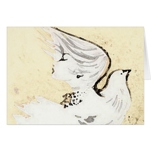 Dove de una mujer ~ Tarjeta / Invitaciones (Anverso (Horizontal))