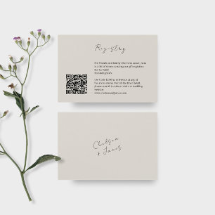 Dove Gray   Tarjeta de inscripción de registro del