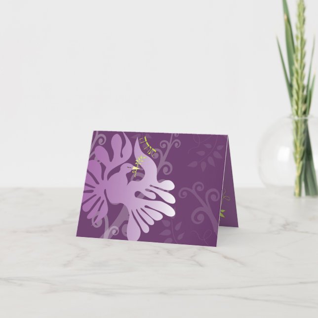 Dove Peace Bat Bar Mitzvah Tarjeta de agradecimien (Anverso)