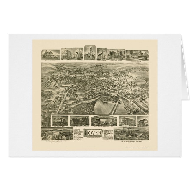 Dover, mapa panorámico de NJ - 1903 (Anverso (Horizontal))