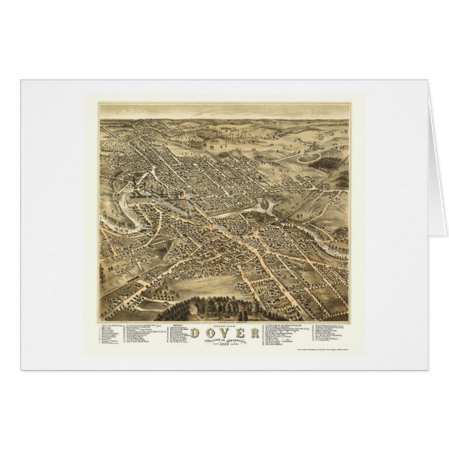 Dover, mapa panorámico del NH - 1877 (Anverso (Horizontal))