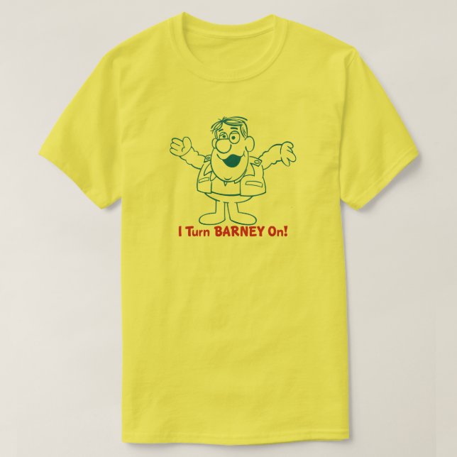 "Doy vuelta a Barney en" la camiseta (Diseño del anverso)