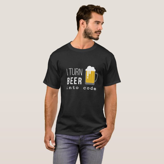 Doy vuelta a la cerveza en la camiseta del código (Anverso completo)