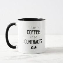 Doy vuelta al café en contratos - taza del