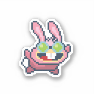 Dr. Hare Poptropica Pegatina de 8 bits