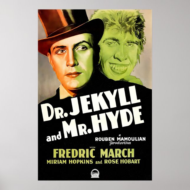 Dr. Jekyll y Mr. Hyde 1931 Póster de película impr (Frente)