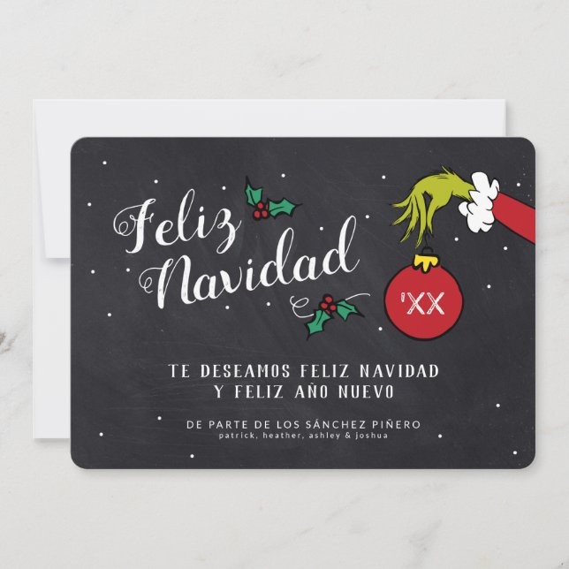 Dr. Seuss | El Grinch - Feliz Navidad Foto (Anverso)