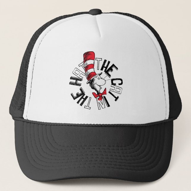 Dr. Seuss | Gato en el arte redondo Gorra (Anverso)