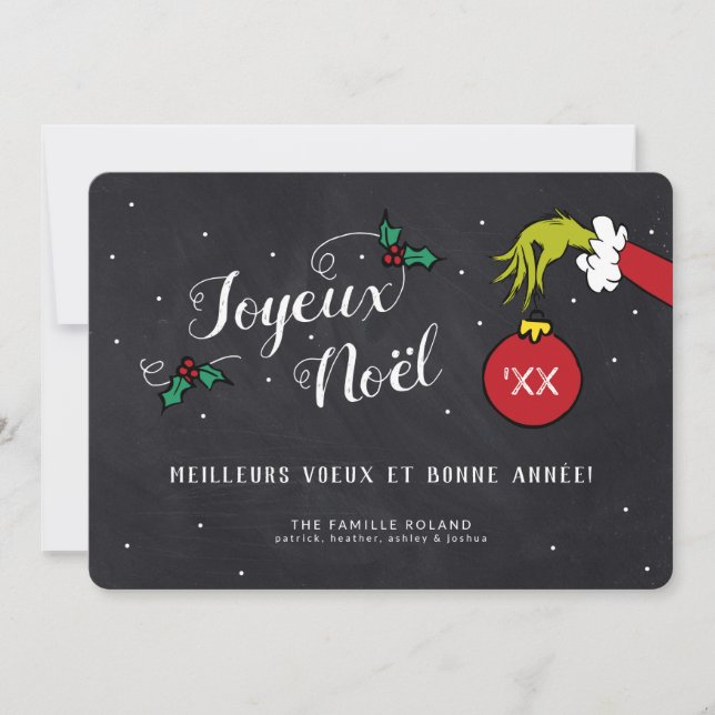 Dr. Seuss | Grinch - Feliz Navidad Foto (Anverso)
