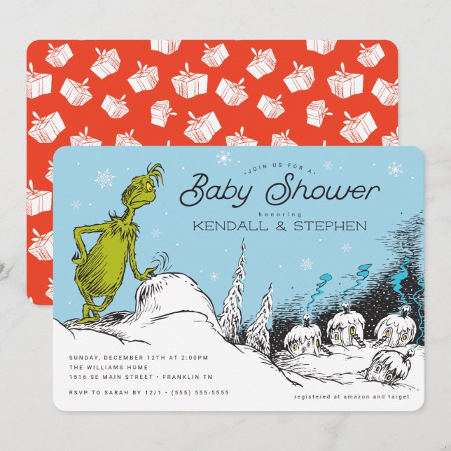 Dr. Seuss | Grinch Fiesta de Bebé de Invierno (Anverso / Reverso)