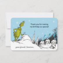 Dr. Seuss | Grinch Invierno Cumpleaños Gracias