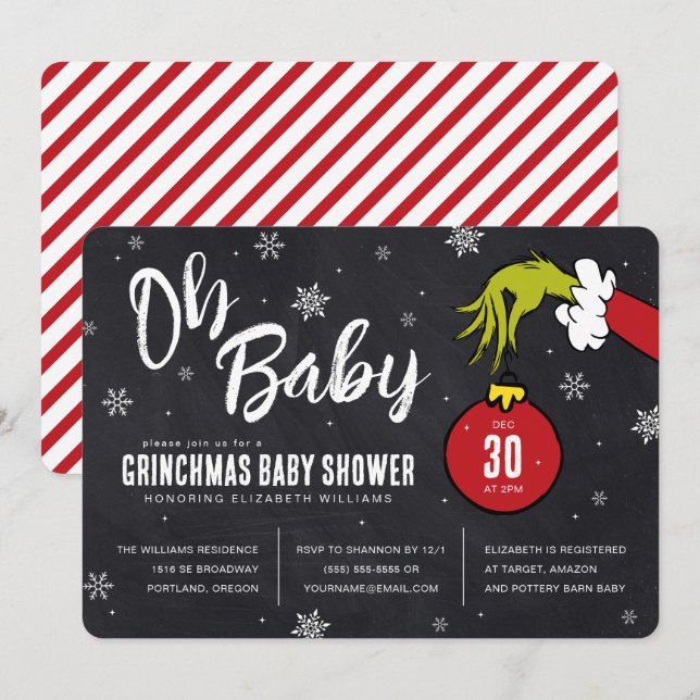 Dr. Seuss | Oh Baby Grinch Baby Shower (Anverso / Reverso)