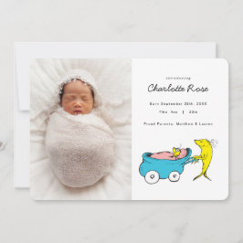 Dr. Seuss | Un pez - Anuncio de nacimiento Chica