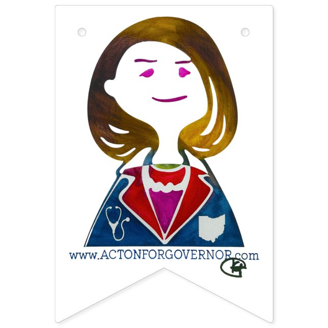 Dra. Amy Acton para Banderas de Bunting Art Pop de (Décima bandera)