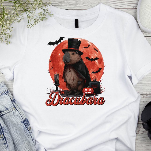 Dracubara Capybara Halloween Graciosa camiseta (Subido por el creador)