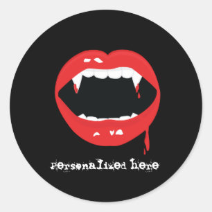 Drácula de los dientes de vampiro Pegatina de los