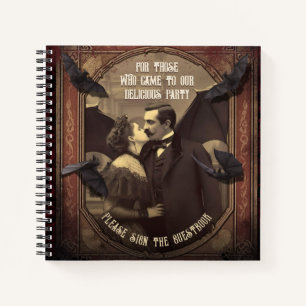 Drácula y libro de invitados de Halloween para muj