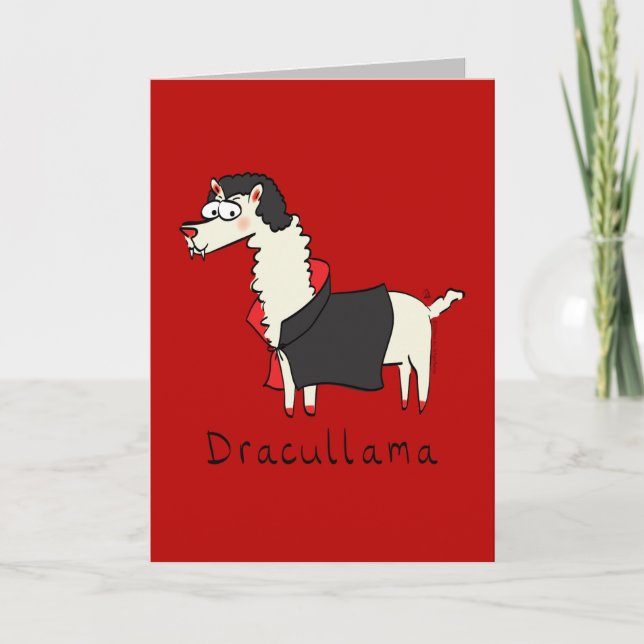 Dracullama - Tarjeta de Felicitaciones Divertida d (Anverso)