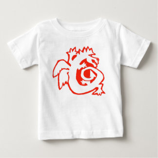 ¡DRAGÓN A BORDO! ROJO de la camiseta del bebé