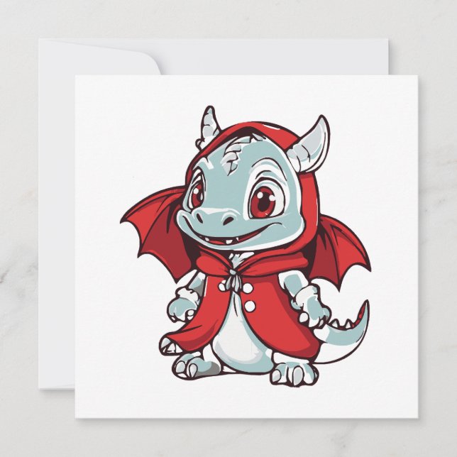 Dragón albino en rojo (Anverso)