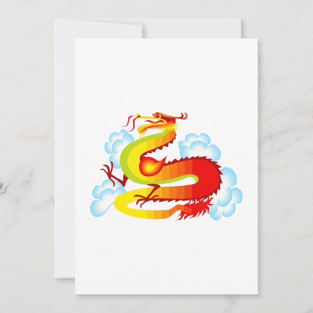 Dragón asiático en las nubes (Anverso)