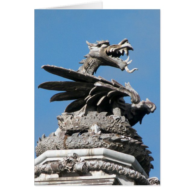 Dragón, Ayuntamiento, Cardiff, Gales, Reino Unido (Frente)