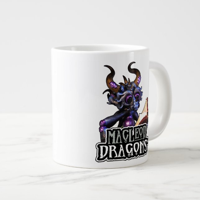 Dragón azul 20oz del MD. Taza enorme (Derecha)