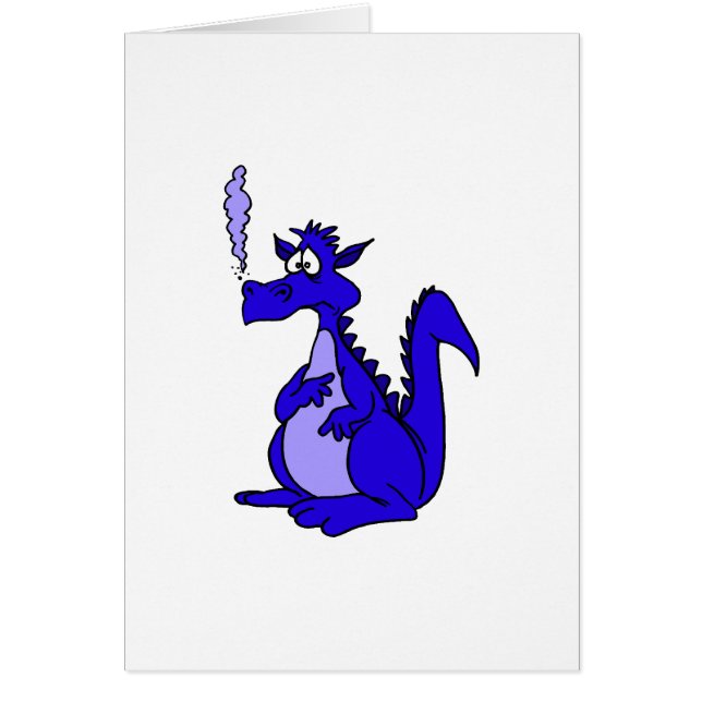 Dragón azul con humo (Frente)