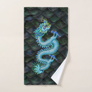 Dragón azul para la toalla del canotaje del drag
