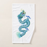 Dragón azul para la toalla del canotaje del dragón