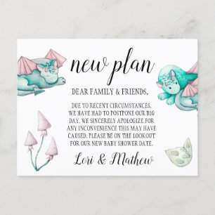 Dragon Baby Shower Cambio de Invitación de eventos