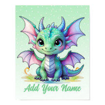 Dragón bebé - Arte de enfermería personalizado